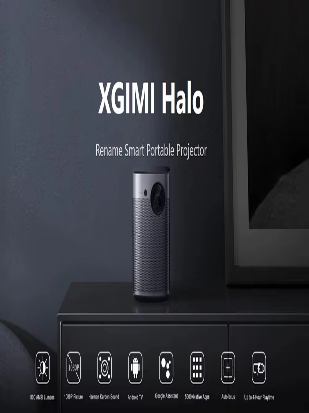 XGIMI Halo 3D Smart Android TV Projector 1080P 4K Home Theater Portable Auto Keystone Correction DLP