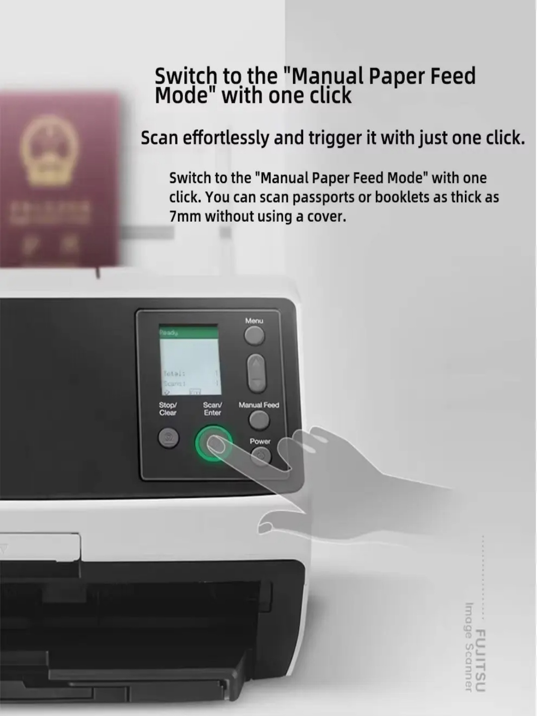 Fujitsu Fi-8190 Book Document Scanner, A3 A5 Color HD Automatic Double-sided Continuous Scanning Paper Feed Network Scanner