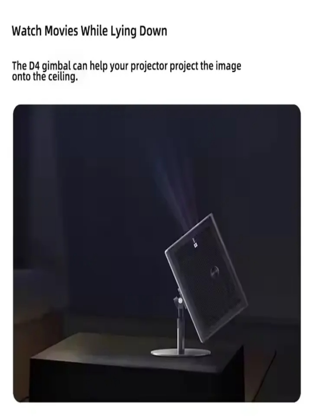 Paihao D4 Universal Gimbal Desktop Bracket 360° Rotatable Ceiling Projection Load-Bearing 4KG Bracket for Projector Mounts