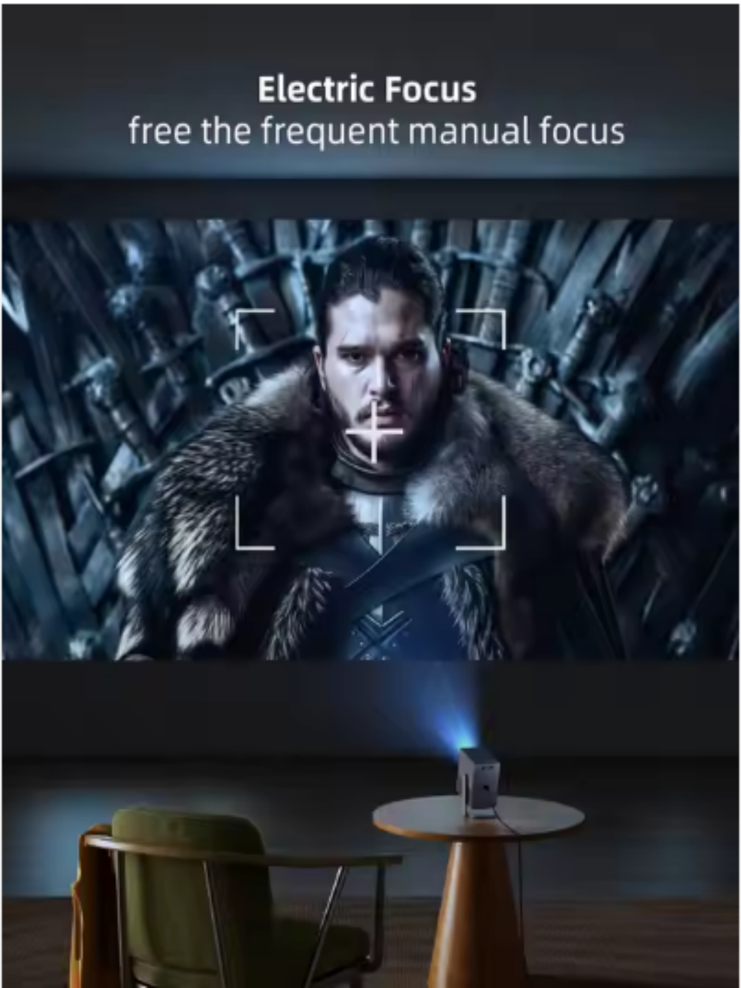 Paihao HY500 1080P Projector MAX 4K MEMC HDR10 3D Smart Home Theater Portable Full Auto 1000 Ansi Lumens Overhead Video Beamer