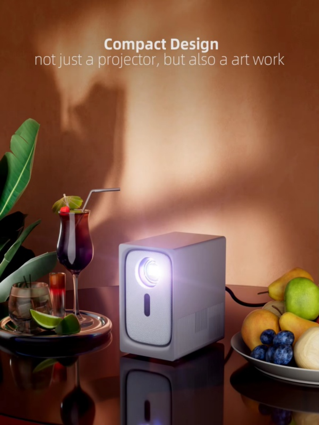 Paihao HY500 1080P Projector MAX 4K MEMC HDR10 3D Smart Home Theater Portable Full Auto 1000 Ansi Lumens Overhead Video Beamer