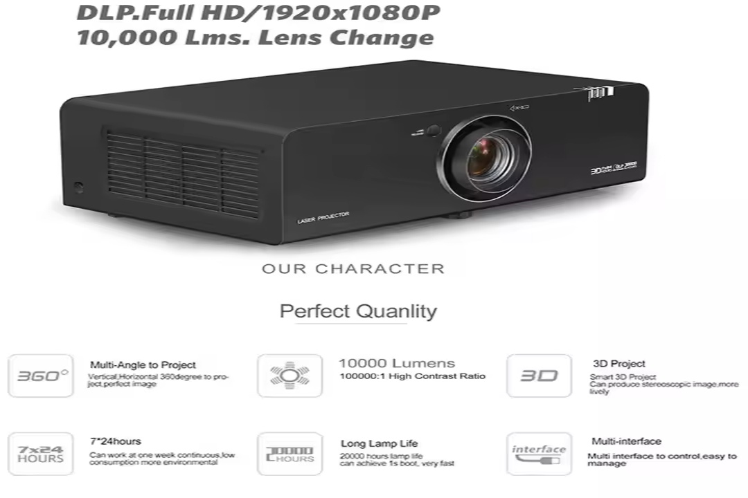 Paihao WU950 3D Building Mapping 10000 Ansi Lumens Pure Laser Projector with 24 Hours Working WUXGA 4K for Outdoor Projector