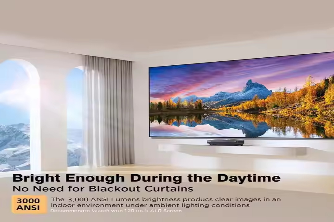 PaihaoUst Ultra Short Throw DLP 4K Projector Laser with DLP Link 3D Suspend 20W HiFi Speaker BT Control Proyector 4K