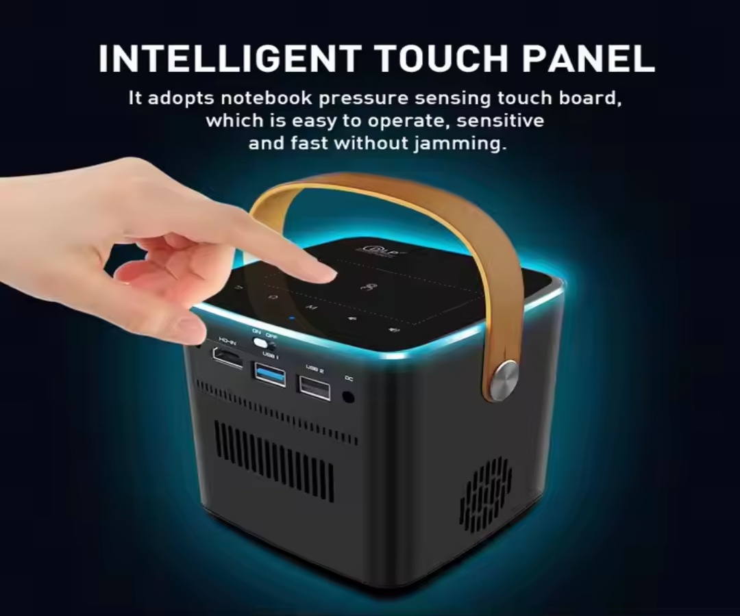 Paihao P12 Projector with Touch Panel Auto Focus Keystone Battery DLP Link 3D 400 ANSI Lumens MAX 4K Video Projecteur