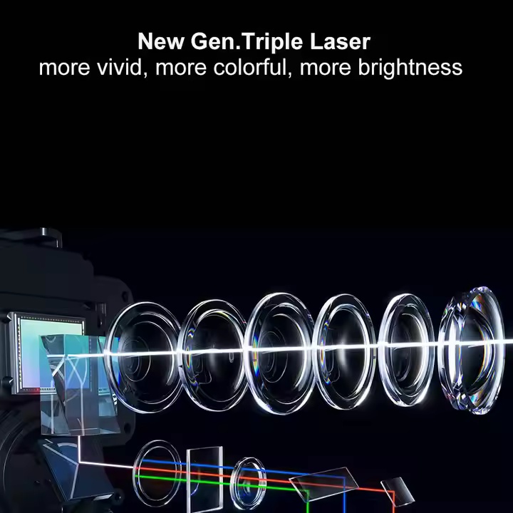 Mijia UHD 4K Native Full Color Laser Projector with 2500 ANSI Lux ToF Full Auto Setting NFC Wireless Projection 120" Proyector