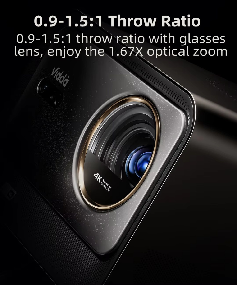 Hisense C3 Ultra Projector Vidda's Latest 4K Native Video Laser Projector with MT9681 WiFi 7 4K Native Video Full Color