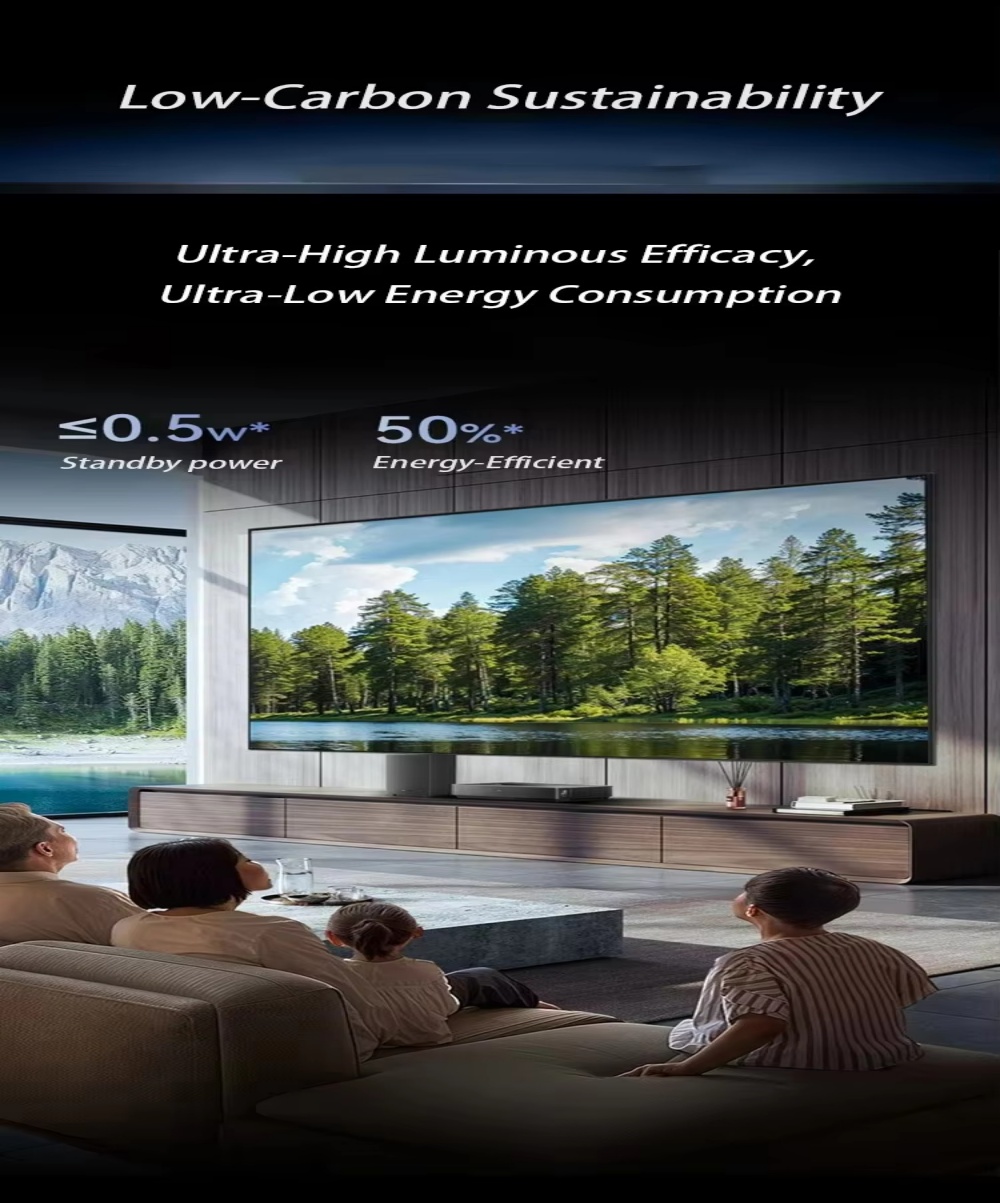 Hisense S7N Laser TV Projector, 4K UHD 3500 Ansi Lumens Smart Home Cinema Proyector with WiFi BT IMAX HDR10+ Multi-interface