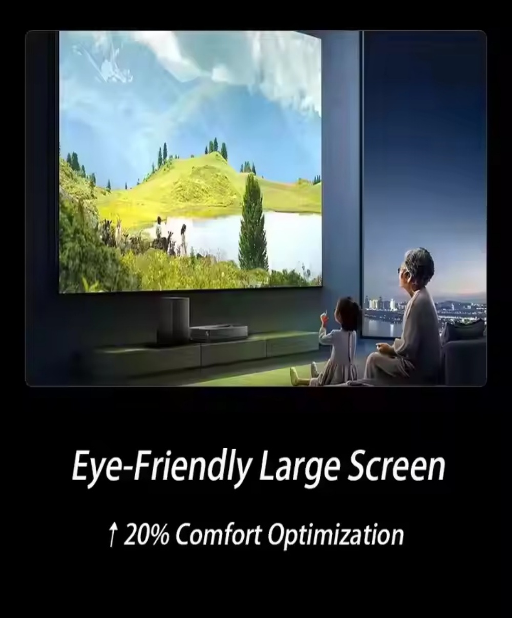 Hisense S7N Laser TV Projector, 4K UHD 3500 Ansi Lumens Smart Home Cinema Proyector with WiFi BT IMAX HDR10+ Multi-interface