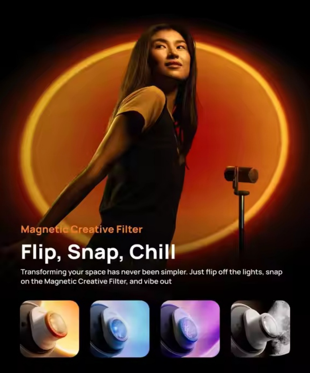 2025 XGIMI MoGo 4 NEW Portable Projector with GTV 360° Adjustable Stand, 2.5 Hours Playtime, Dual 6W Speaker Outdoor Projector