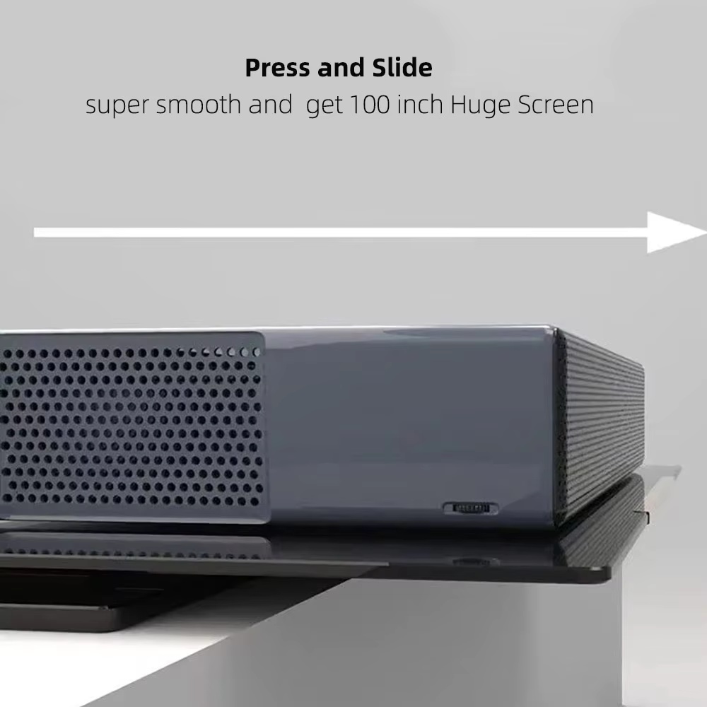 Paihao UST Laser Projector Platform Slider Cabinet with Motorized Mobile Telescopic Table Laser Projector TV Stand for Home