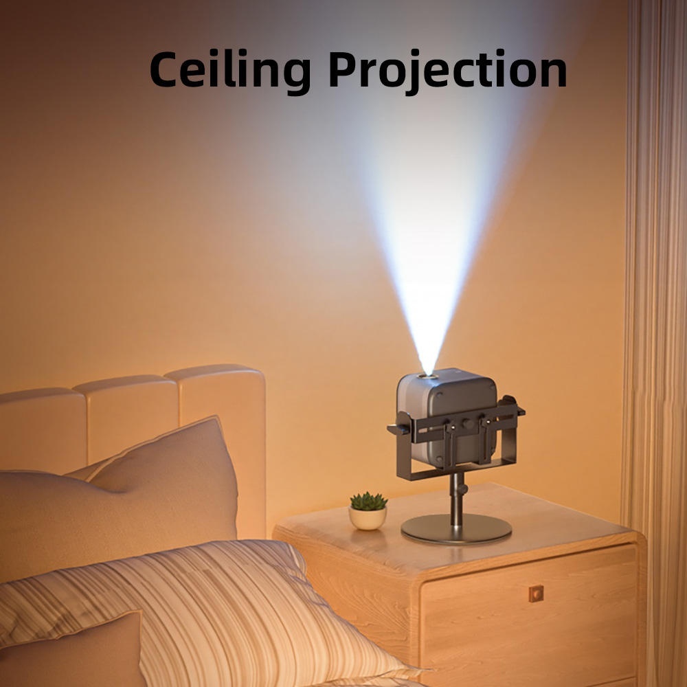 Paihao Multi-Function 360 Degree Rotating Projector Ceiling Bracket for Desktop, Projector Ceiling Mount Bracket Floor Stand