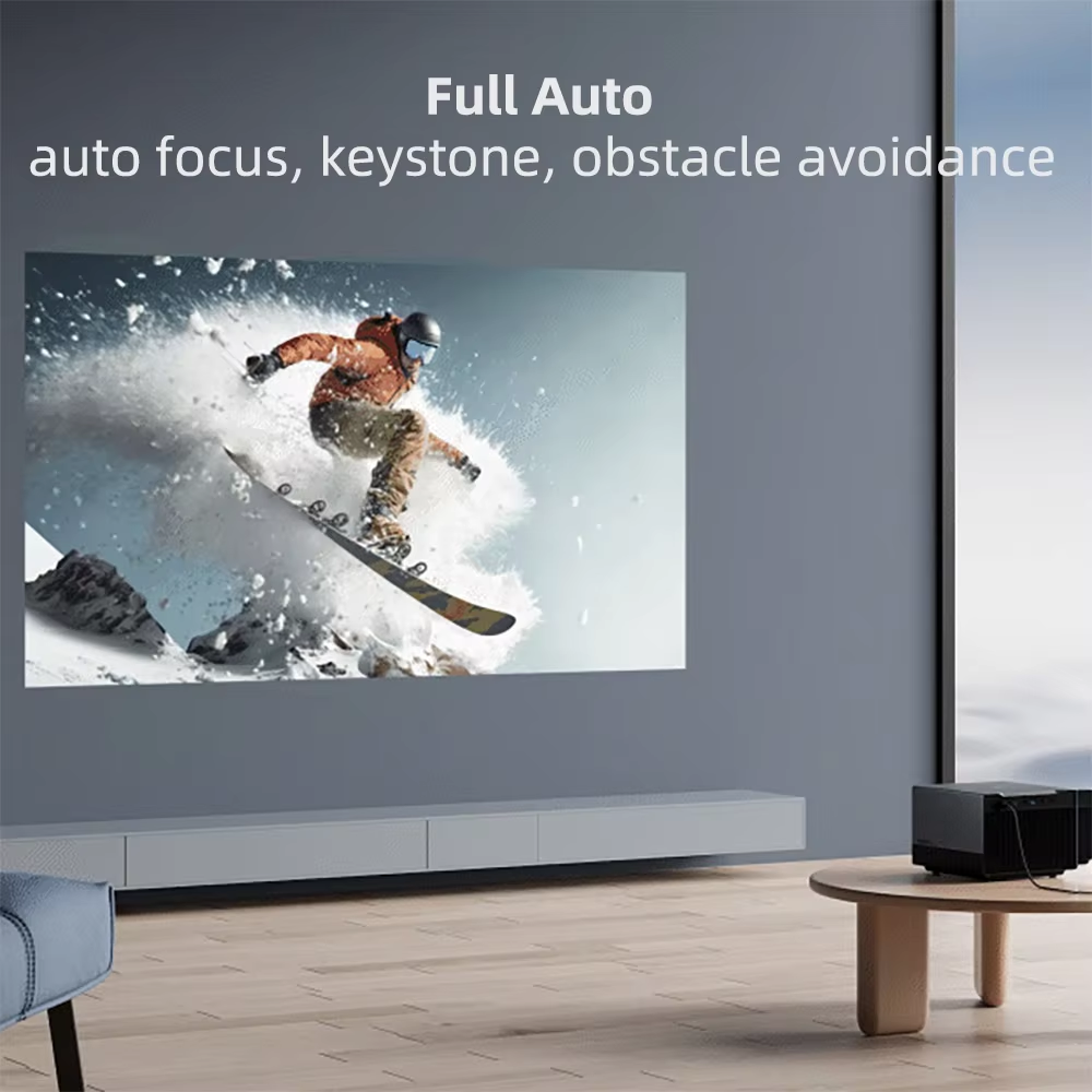 Dangbei F6 4K Native Projector, 8K Decoding Support Full RGB 4 LED 4000 Ansi Lumens Overhead Android USB WIFI Video Projector