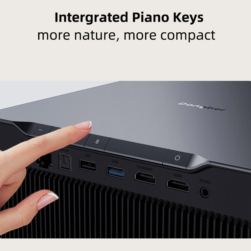 Dangbei F6 4K Native Projector, 8K Decoding Support Full RGB 4 LED 4000 Ansi Lumens Overhead Android USB WIFI Video Projector