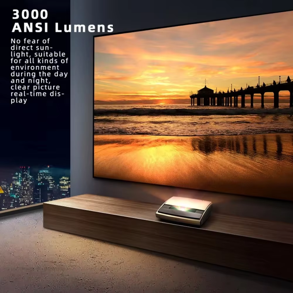 JmGO S3 4K DLP Lazer Projector Home Theater with Android WiFi Beam Speaker New Release Versatile 4K LED Projector Home Theater