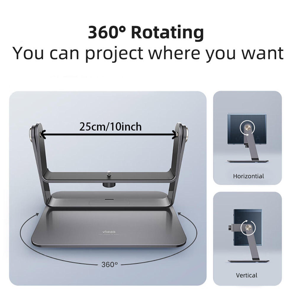 Vidda D6 360 Degree Gimbal Bracket for C1 Series, Like C1, C1S, C1 PRO 4K Projector Bracket With Vertical and Horizontal Adjust