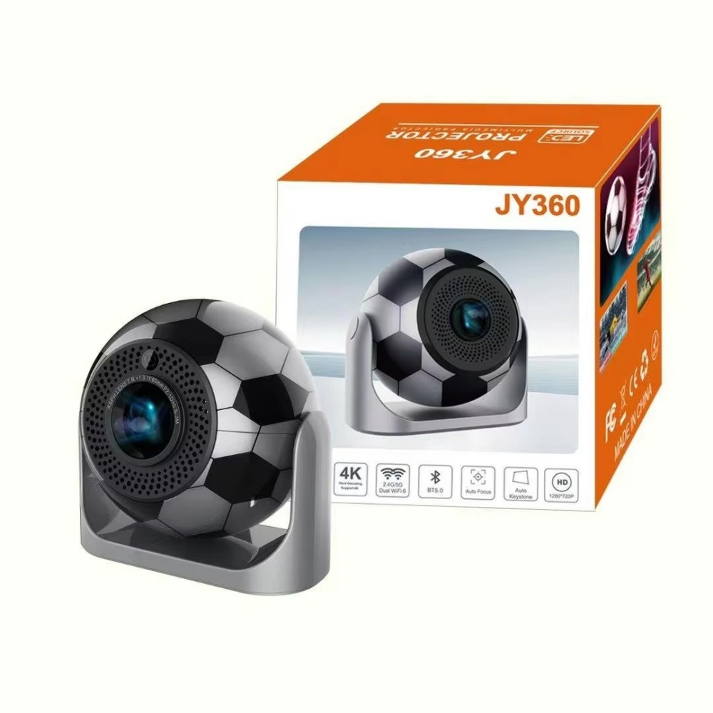Paihao JY360 Global Version Football Design Video Projector with 4K MAX Dual WiFi 6 Electric Focus Android 13 2GB+8GB Proyector