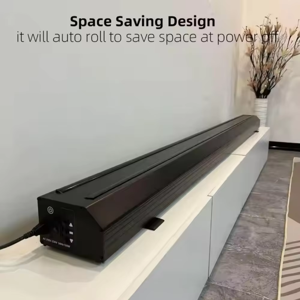 Paihao Home Cinema 4K Projector Screen Electric 72-150 Inch Tension PET Crystal UST ALR Laser 3D Style Motorized Floor 16:9