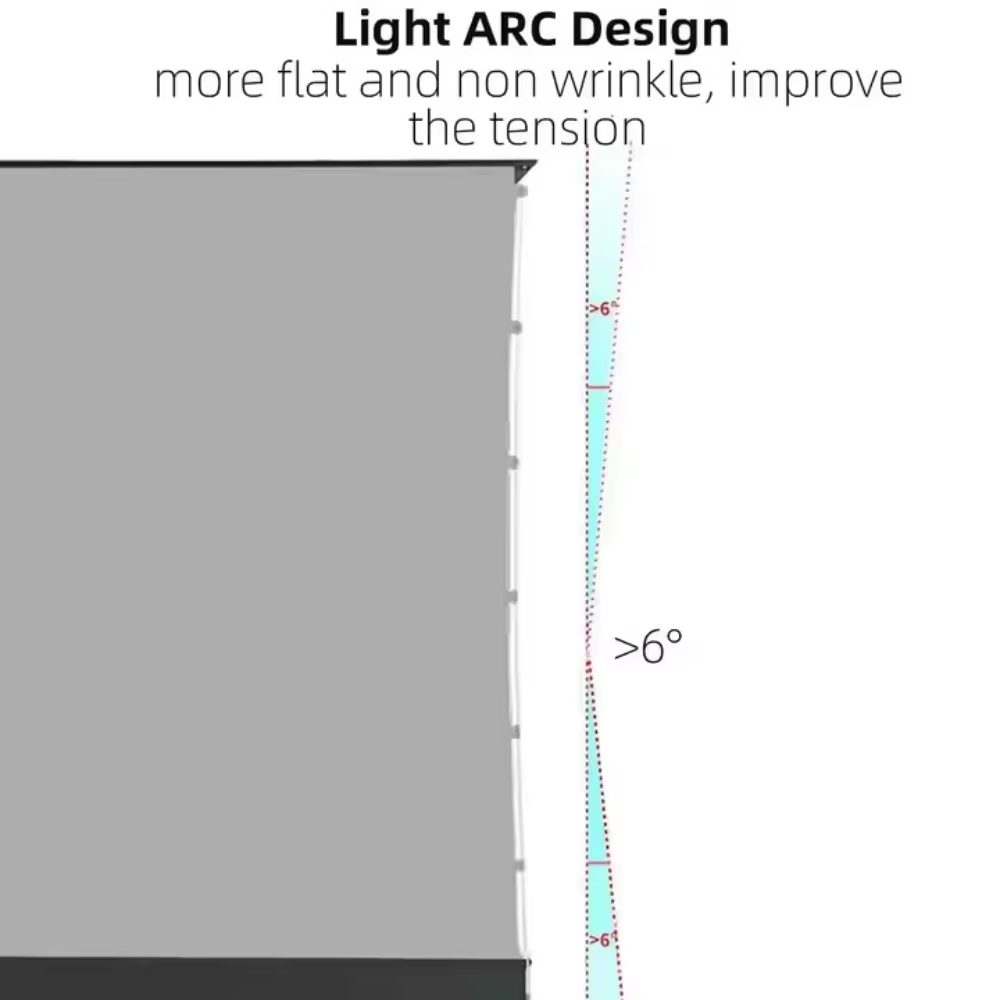 Paihao Home Cinema 4K Projector Screen Electric 72-150 Inch Tension PET Crystal UST ALR Laser 3D Style Motorized Floor 16:9