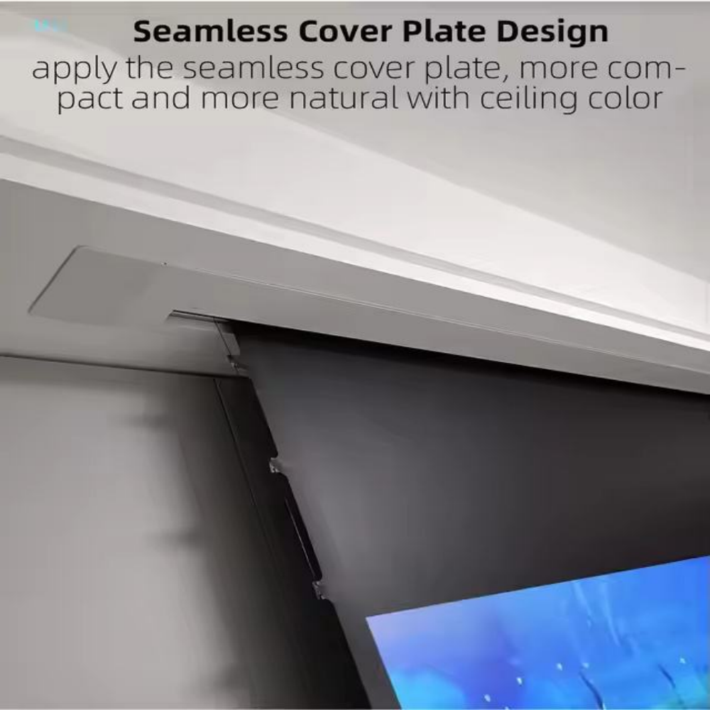 Paihao High Quality Motorized ARL PET Retractable Projector Screen 4K HD CLR Wall-Mounted for Home Use Meeting 16:9 Format