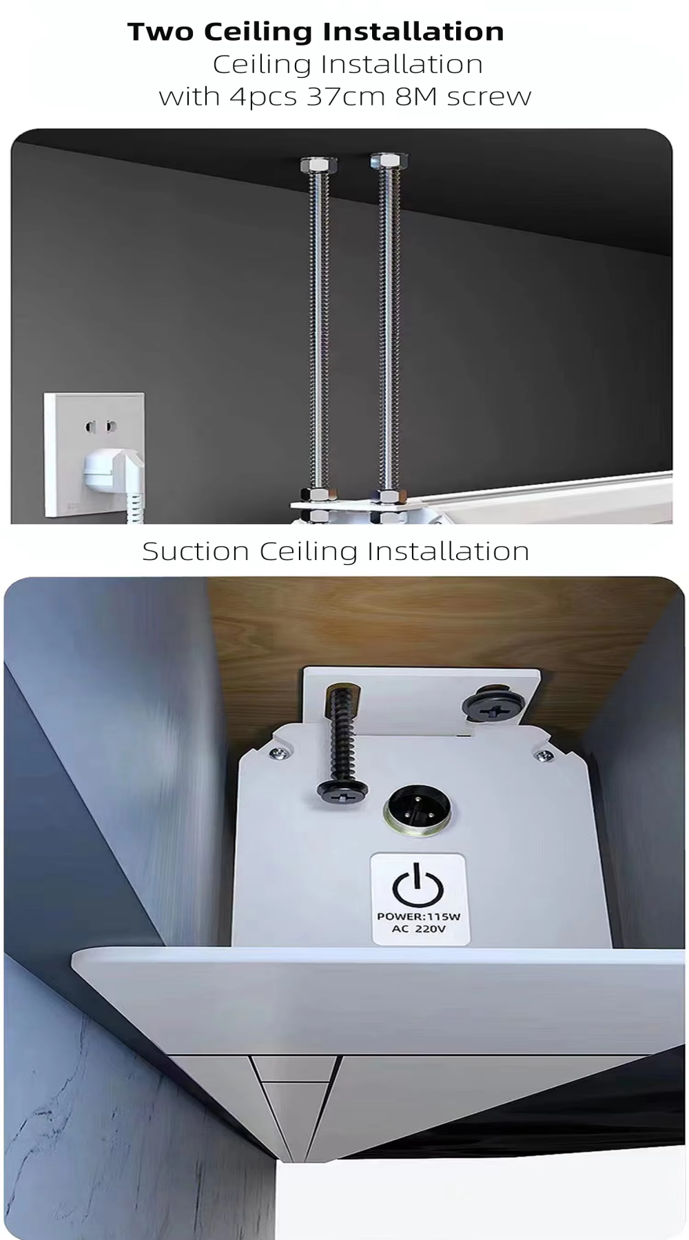 Paihao High Quality Motorized ARL PET Retractable Projector Screen 4K HD CLR Wall-Mounted for Home Use Meeting 16:9 Format