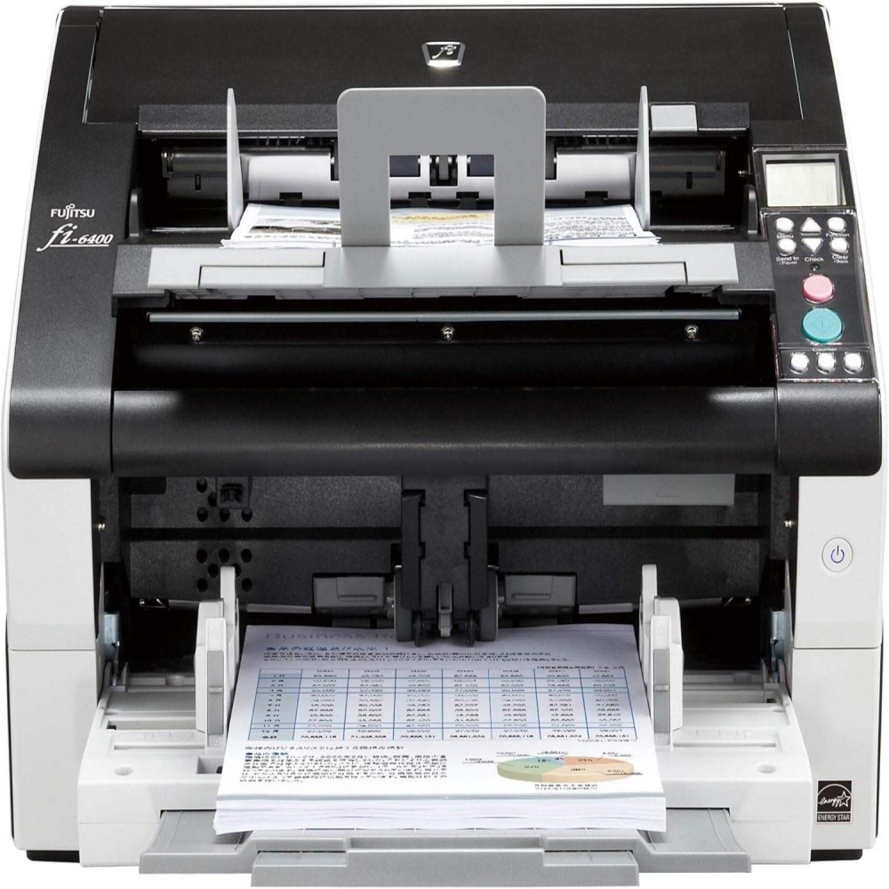 Fujitsu Fi-6400 Document Scanner, 600 Dpi High-Resolution Windows 7 Compatible LED Light Source for Office Efficiency