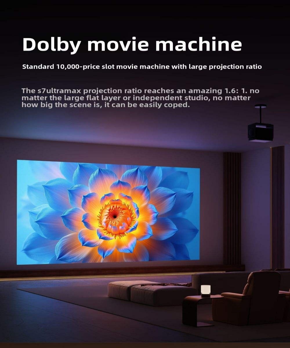 Newest Dangbei S7 Ultra Max Full Laser Projector 4K, 5800 CVIA Lm, Dolby Vision, ELRS Engine 4k Native Full Auto Smart Projector