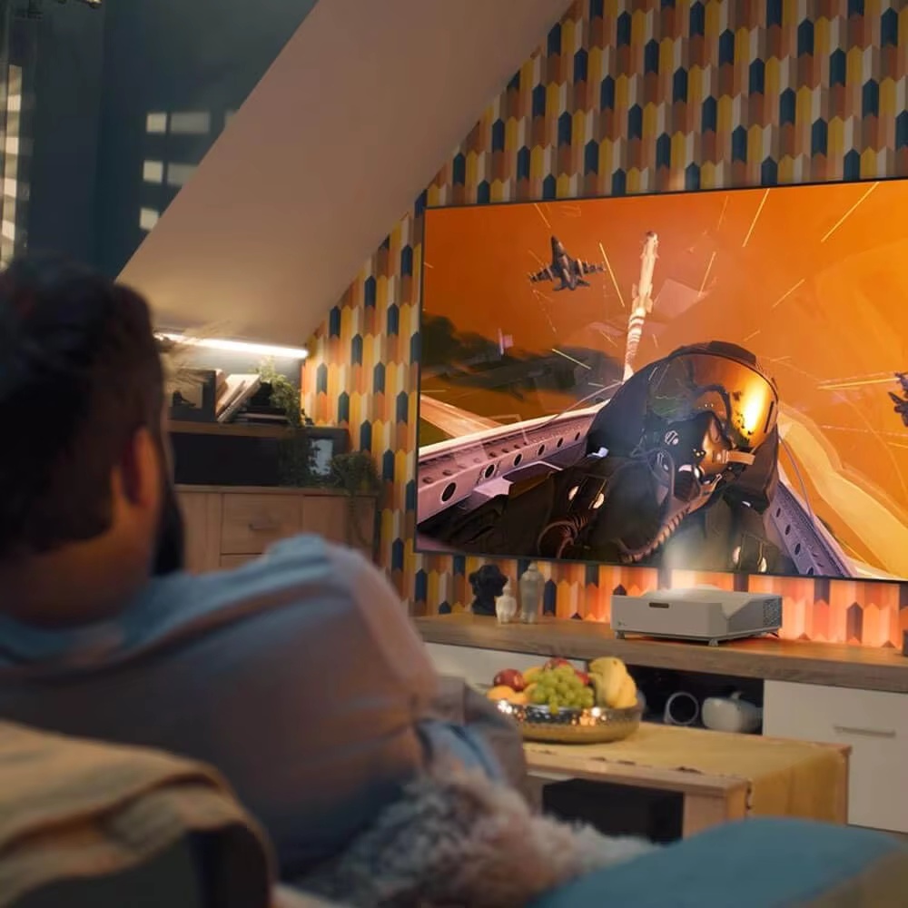 Paihao Optoma GT3500HDR 1080p Home Laser Projector, GT4000UHD 4K UHD Ultra-Short Throw Laser HDR Beamer Low Lag for Gaming