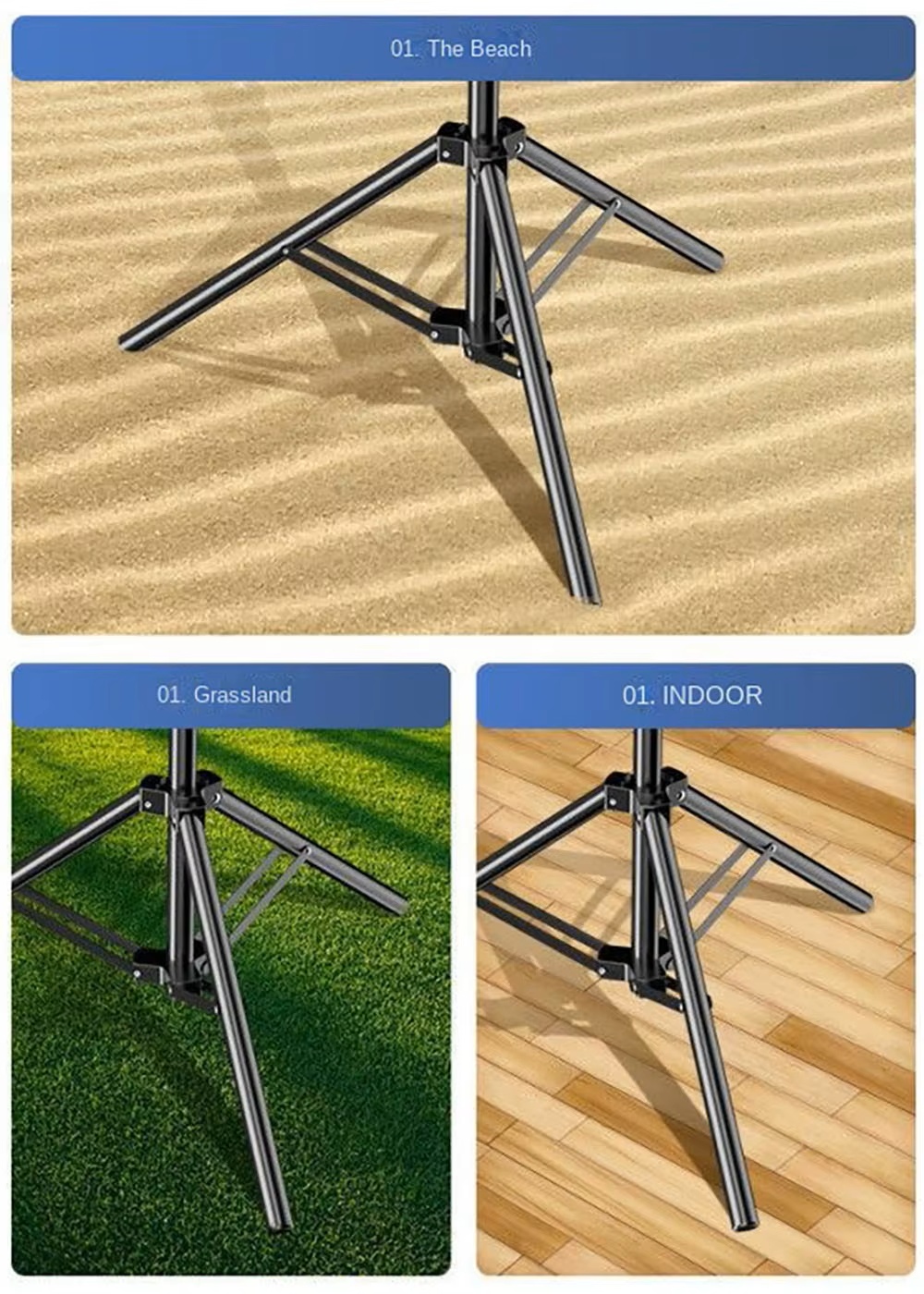 Paihao 1/4 Inch Gimbal 5KGS Loading Universal Projector Floor Stand Tripod Smartphones and Projectors Mount for Living Room