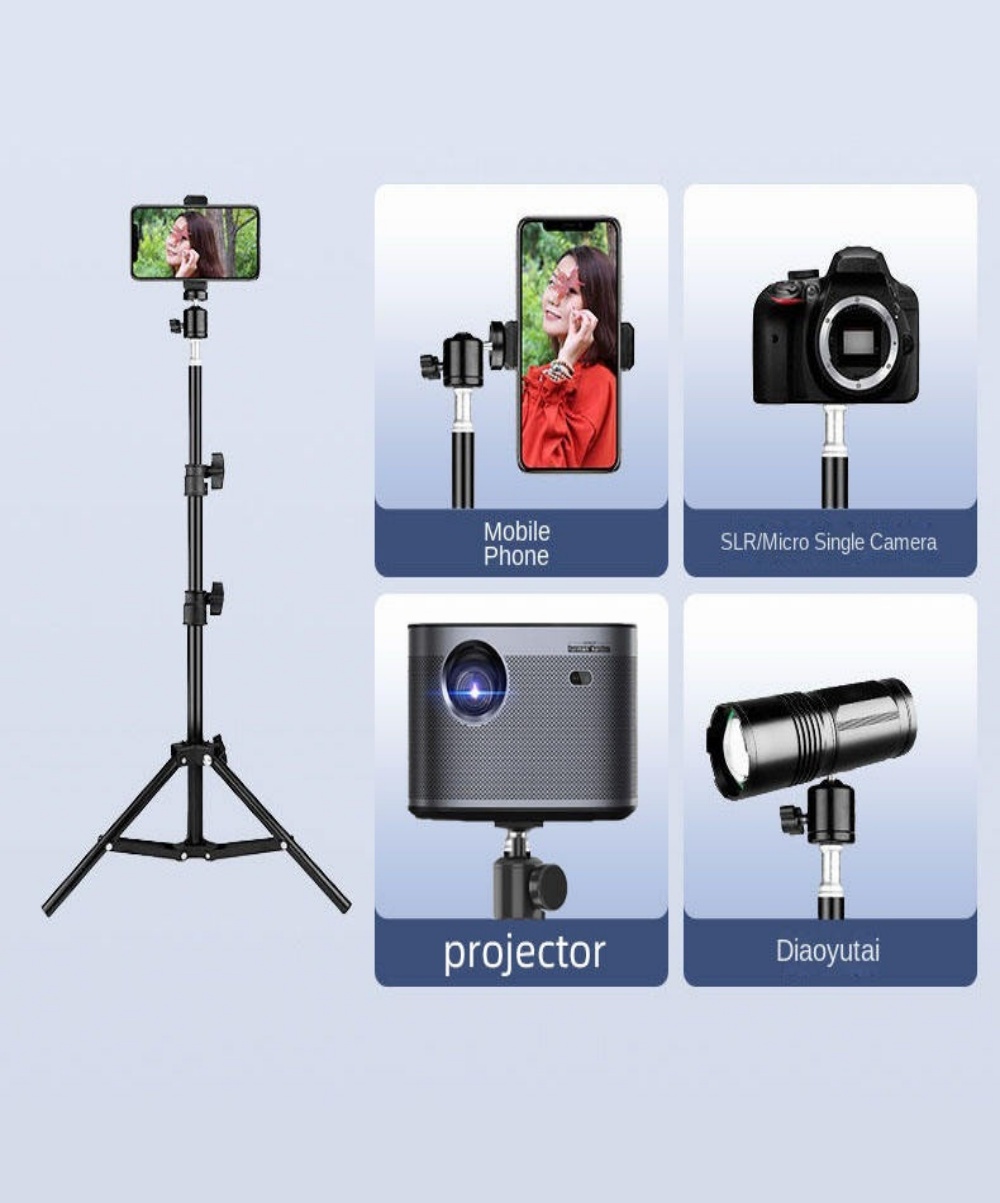 Paihao 1/4 Inch Gimbal 5KGS Loading Universal Projector Floor Stand Tripod Smartphones and Projector