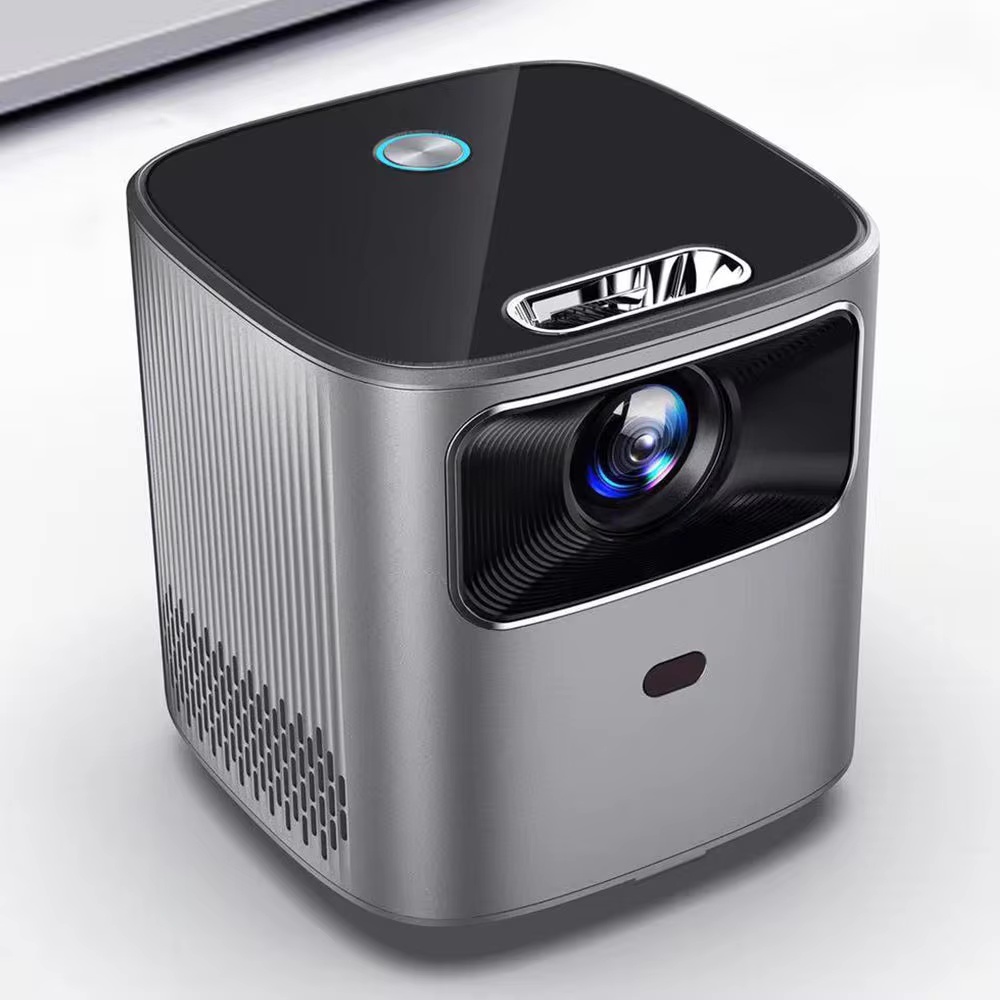 T8 Mini Android TV 9.0 Smart Projector, 2.4/5G WiFi Bluetooth 5.0 720P Native 200 ANSI with Electric Focus Portable Home Cinema