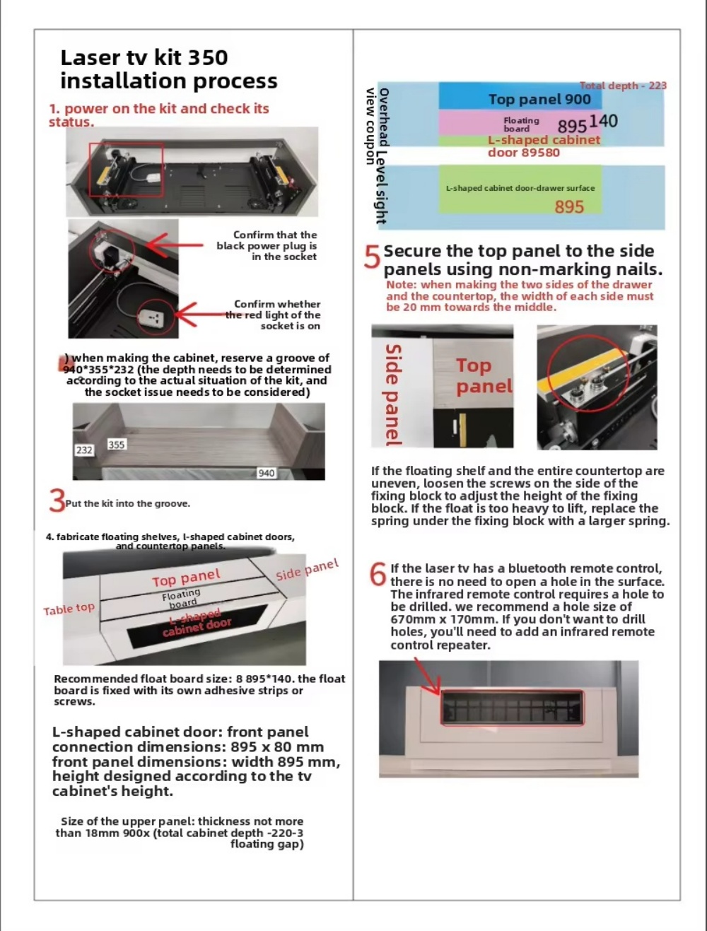 Paihao  P2 Smart UST Laser Projector Wall Mount Electric Sliding Tray Stand with 30KGS Capacity Mini Cabinet for Home Living Room