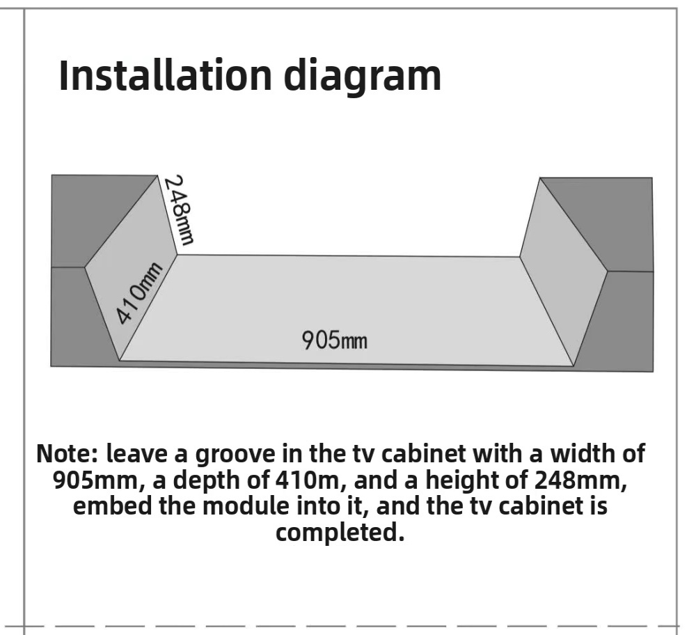 Paihao  P2 Smart UST Laser Projector Wall Mount Electric Sliding Tray Stand with 30KGS Capacity Mini Cabinet for Home Living Room