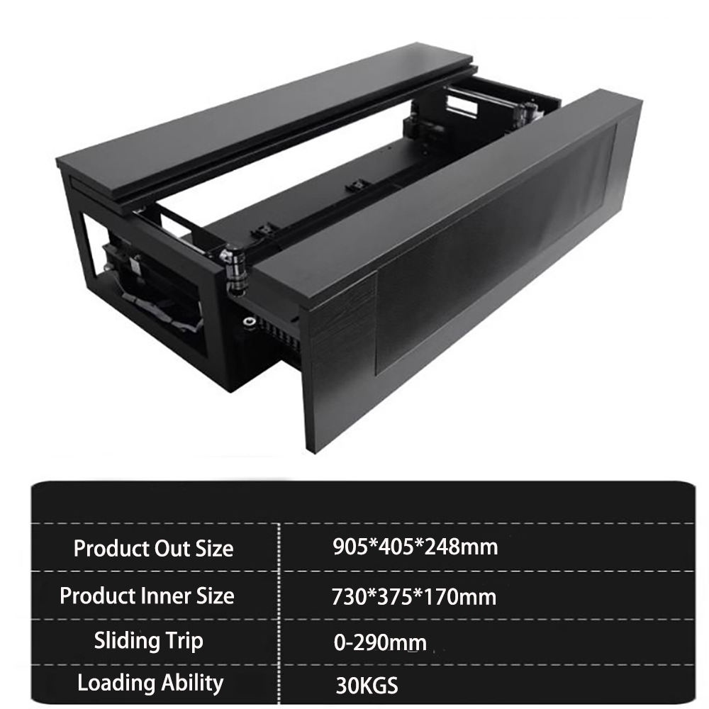 Paihao  P2 Smart UST Laser Projector Wall Mount Electric Sliding Tray Stand with 30KGS Capacity Mini Cabinet for Home Living Room