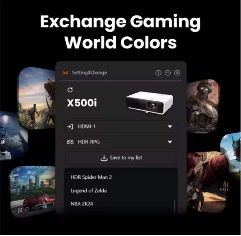 BenQ X500i 3840*2160P Short Throw Smart Projector, Built-in Android 11 2.4G/5 Wifi BT5.0 for Home Entertainment Projector