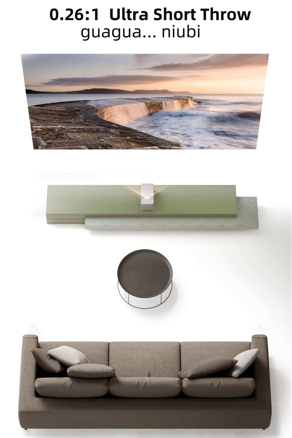 Paihao P9 Pro Portable Finger Touch Interactive Floor Projector Android WiFi 1080P 4K Support 1000 ANSI Lumens Built-in Speakers