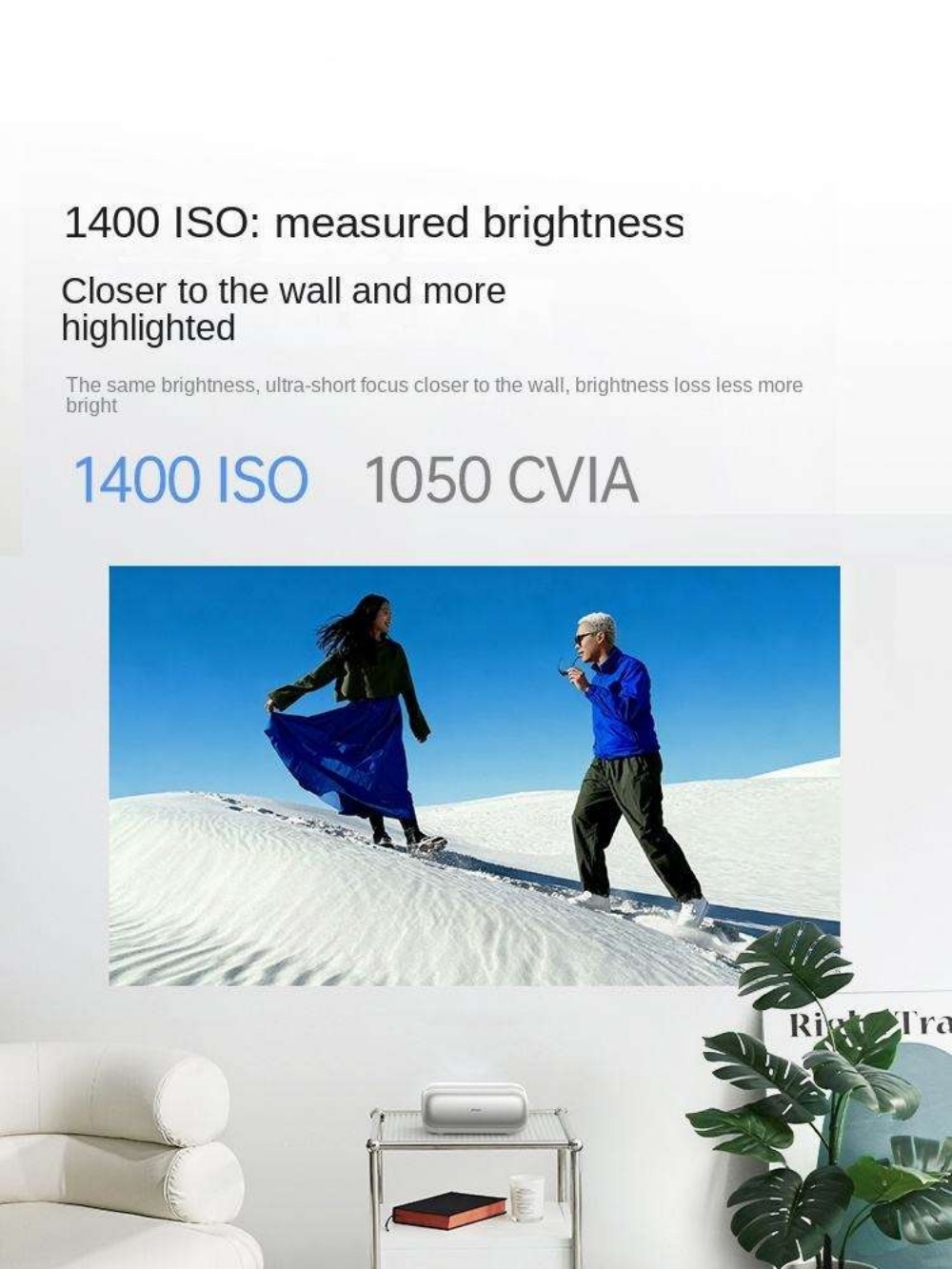 JMGO O3 1080P Ultra Short Throw DLP Projector1050 Lumens 2G+64G VRR HD 2.1 Smart Auto Correction Home/Gaming Smart Projector