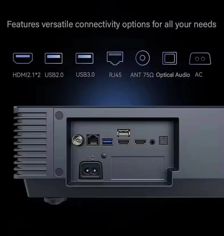 Vidda S7N 4K Laser UST Projector High Lumens Smart Home Theater Proyector with Full Auto 20W Speaker IMAX HDR10+ Beamer